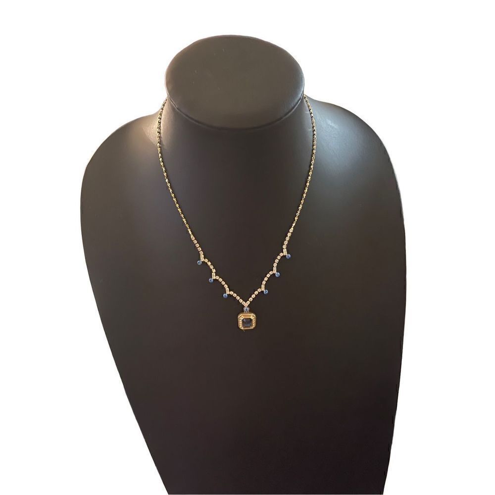 Christian Dior Blue Stoned Necklace
